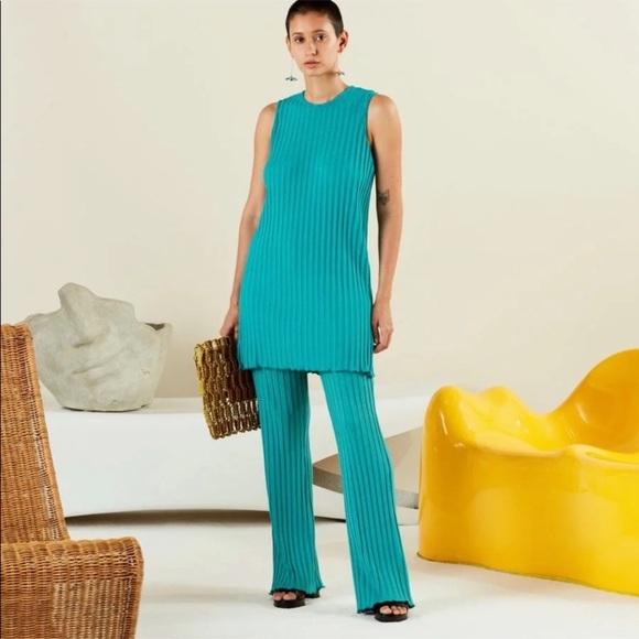 Simon Miller Rib Cyrene Ribbed Pant in Oasis Size XS NWT - Picture 4 of 6